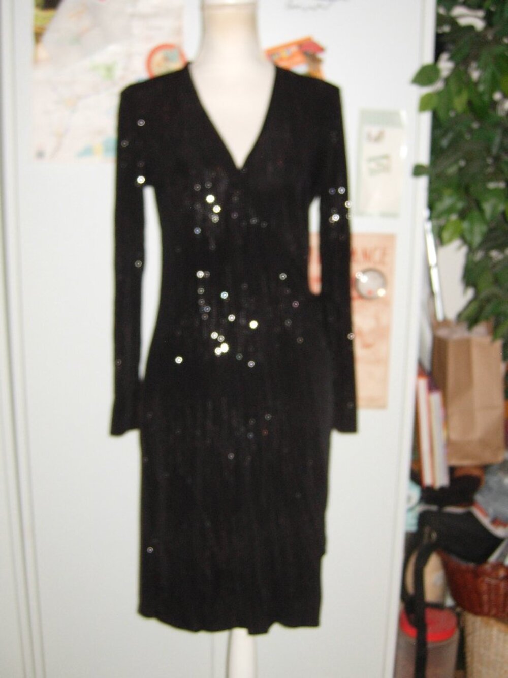 Vintage Carabella Collection Sparkling Wrap Dress L